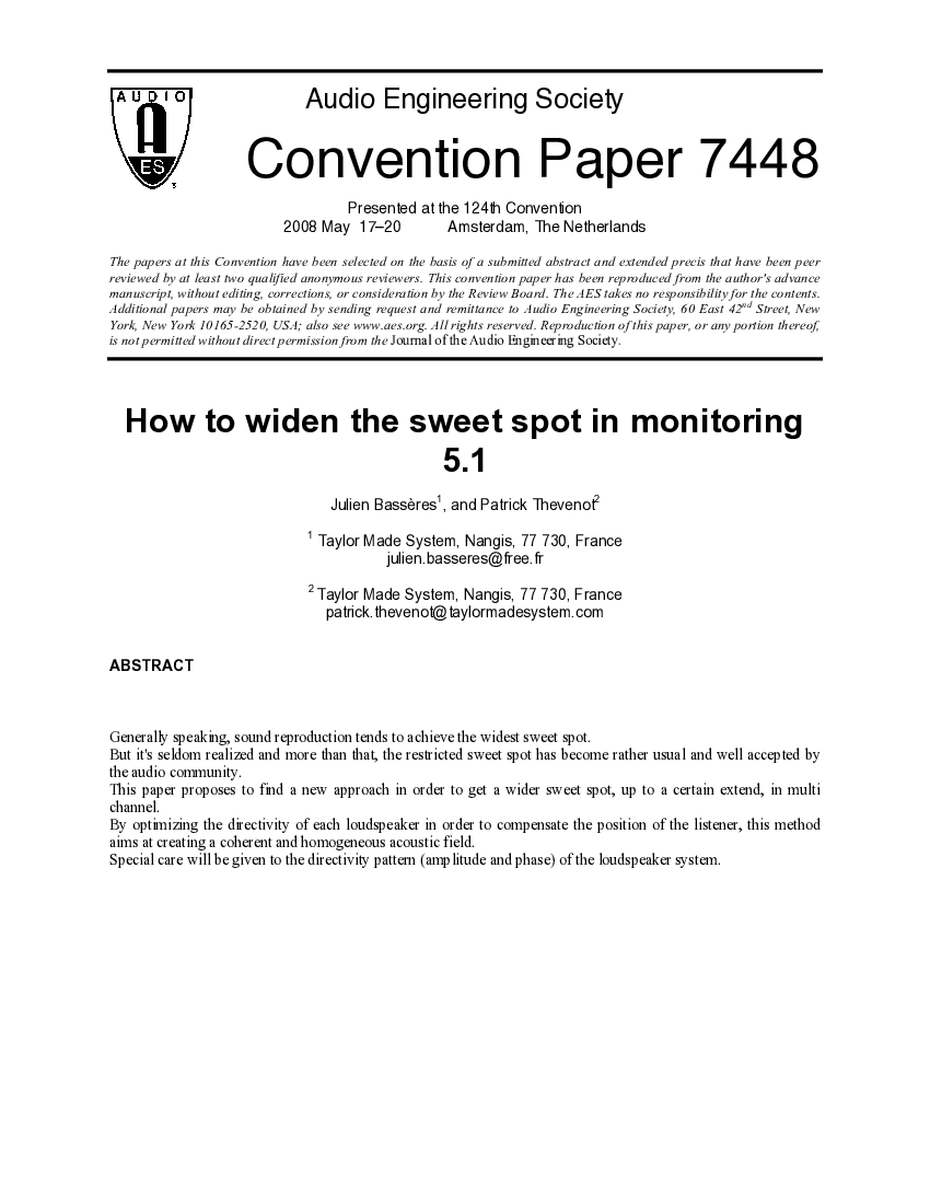 First page of “How to Widen the Sweet Spot in Monitoring 5.1.”